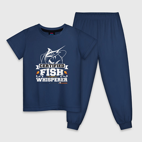 Детская пижама Тихая рыбалка / Тёмно-синий – фото 1