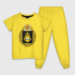 Пижама хлопковая детская ТИХООКЕАНСКИЙ ФЛОТ ВМФ, цвет: желтый