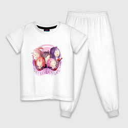 Пижама хлопковая детская Doki Doki Team, цвет: белый
