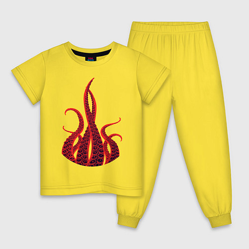 Детская пижама Octopus Осьминог / Желтый – фото 1
