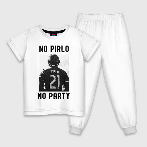 Детская пижама No Pirlo no party / Белый – фото 1