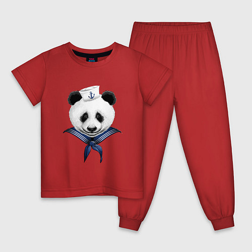 Детская пижама Captain Panda / Красный – фото 1