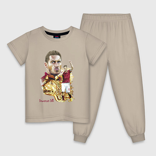 Детская пижама Francesco Totti Roma Italy Captain / Миндальный – фото 1