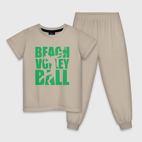 Детская пижама Beach Volleyball / Миндальный – фото 1