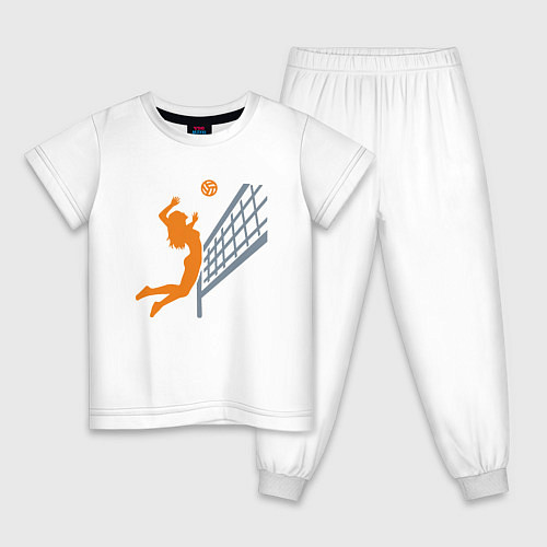 Детская пижама Game Volleyball / Белый – фото 1