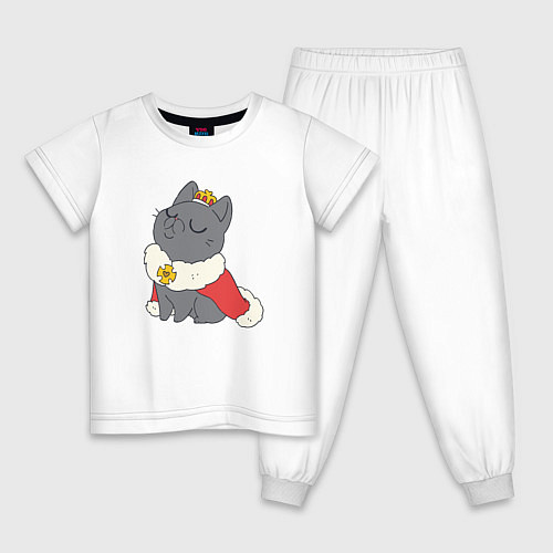 Детская пижама Cat King / Белый – фото 1