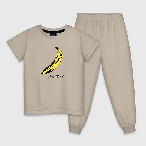 Детская пижама Банан, Энди Уорхол / Миндальный – фото 1