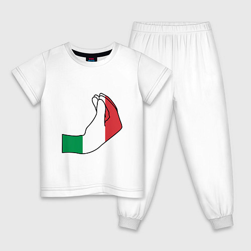 Детская пижама Италия / Белый – фото 1