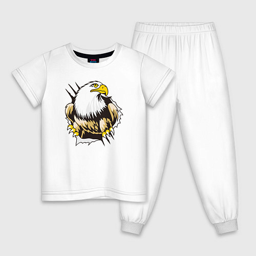 Детская пижама Орел 3D / Белый – фото 1