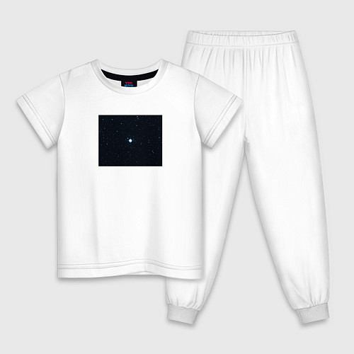 Детская пижама Космос / Белый – фото 1