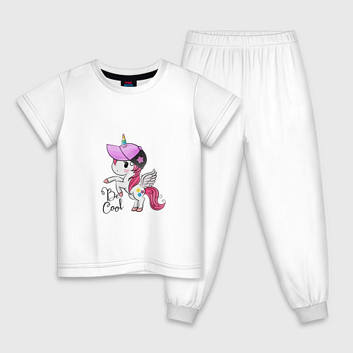 Детская пижама BE COOL Единорог / Белый – фото 1
