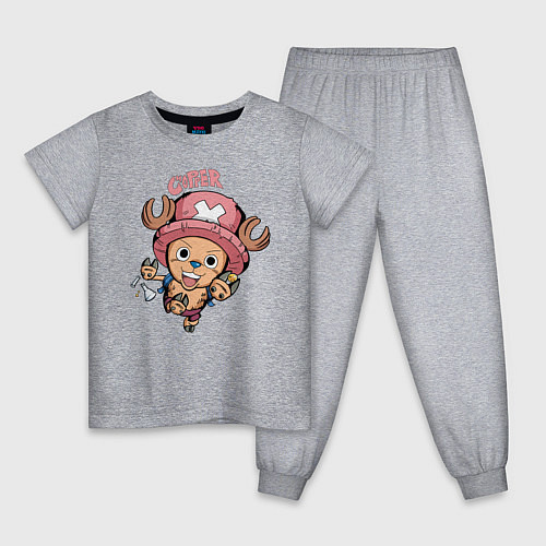 Детская пижама Тони Тони Чоппер One Piece / Меланж – фото 1