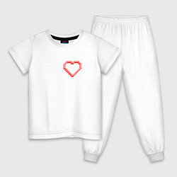 Пижама хлопковая детская Пустое Сердце, цвет: белый