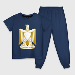 Пижама хлопковая детская Египет Египетский герб, цвет: тёмно-синий