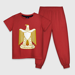 Пижама хлопковая детская Египет Египетский герб, цвет: красный