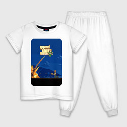 Пижама хлопковая детская GTA 5, цвет: белый