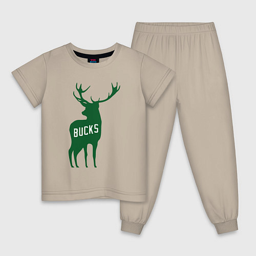 Детская пижама NBA - Bucks / Миндальный – фото 1