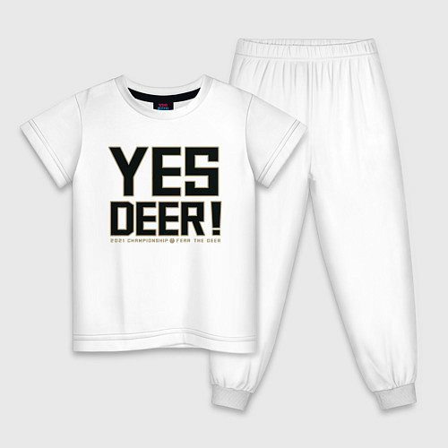 Детская пижама Yes Deer! / Белый – фото 1