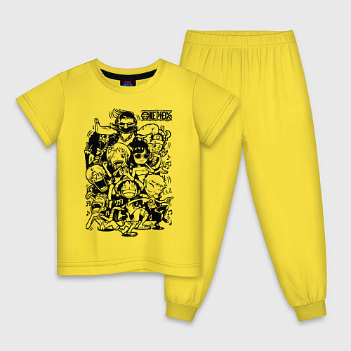 Детская пижама Персонажи Ван-Пис Большой куш / Желтый – фото 1