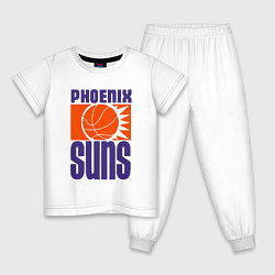 Пижама хлопковая детская Phoenix Suns, цвет: белый