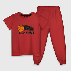 Пижама хлопковая детская Basketball Phoenix, цвет: красный