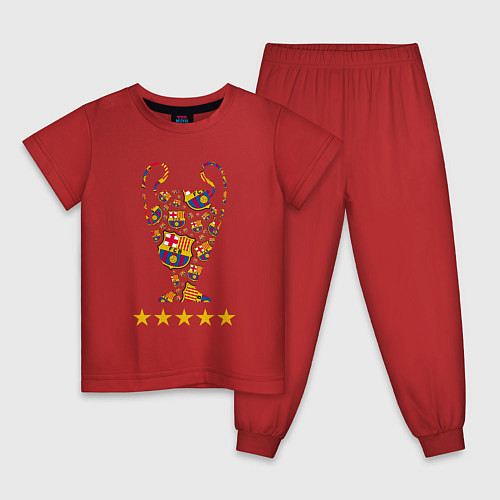 Детская пижама Barcelona Cup / Красный – фото 1