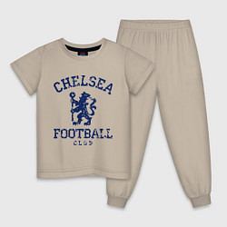 Пижама хлопковая детская Chelsea FC: Lion, цвет: миндальный