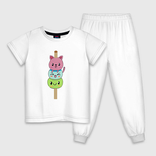 Детская пижама Друзья на шпажке / Белый – фото 1