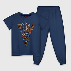 Пижама хлопковая детская Символ Морровинда, цвет: тёмно-синий