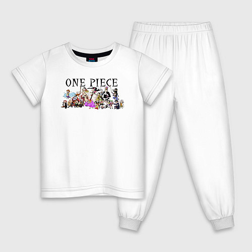 Детская пижама Персонажи One Piece Большой куш / Белый – фото 1