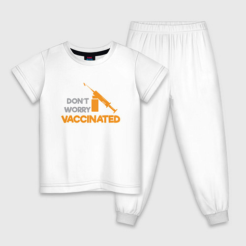 Детская пижама Vaccinated / Белый – фото 1