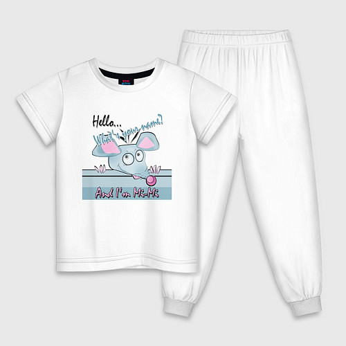 Детская пижама Давай познакомимся / Белый – фото 1