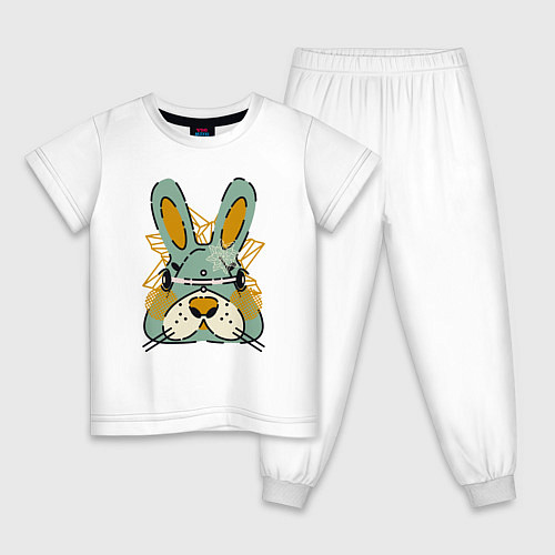 Детская пижама Безумный кролик / Белый – фото 1