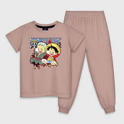 Детская пижама Малыши Зоро и Луффи One Piece