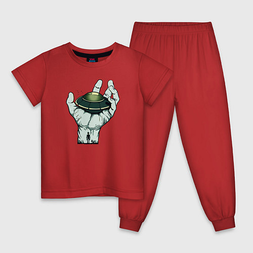Детская пижама НЛО / Красный – фото 1