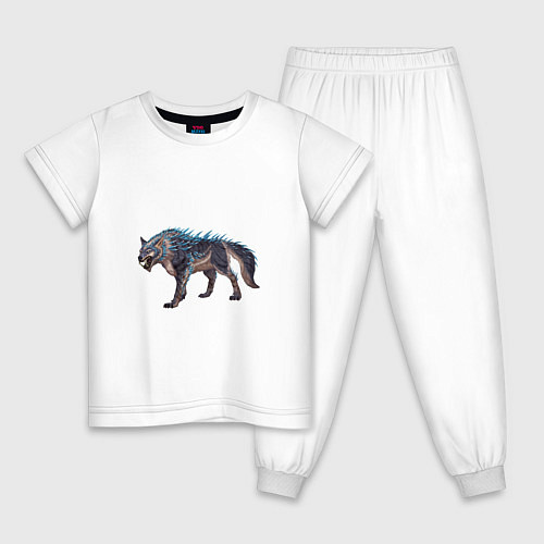 Детская пижама Северный волк / Белый – фото 1