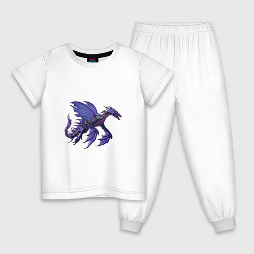 Детская пижама Сумеречный дракон / Белый – фото 1