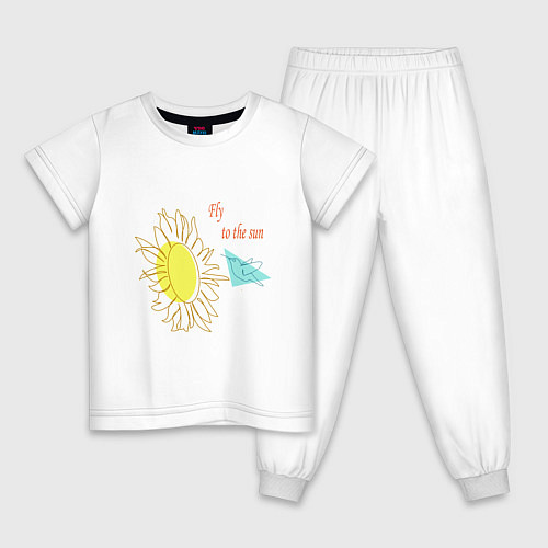 Детская пижама Полет / Белый – фото 1