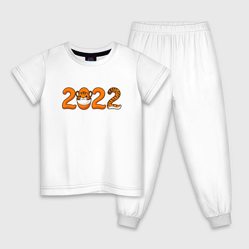 Детская пижама Год Тигра - 2022 / Белый – фото 1