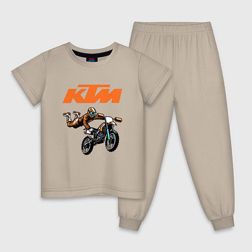 Детская пижама KTM МОТОКРОСС Z / Миндальный – фото 1