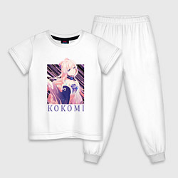 Пижама хлопковая детская Кокоми Genshin Impact, цвет: белый