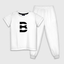 Пижама хлопковая детская B Group - стиль жизни!, цвет: белый