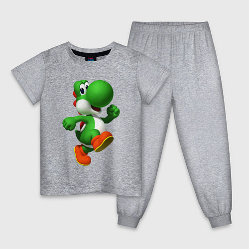 Детская пижама 3d Yoshi / Меланж – фото 1