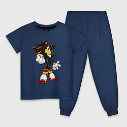 Пижама хлопковая детская S Hedgehog, цвет: тёмно-синий