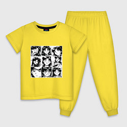 Пижама хлопковая детская Такая разная Мисато Сан Евангелион, цвет: желтый