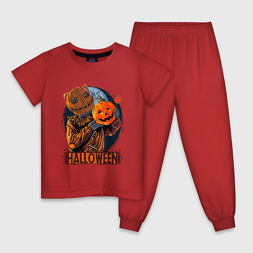 Детская пижама Halloween Scarecrow / Красный – фото 1
