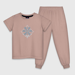 Пижама хлопковая детская Genshin Impact - Мондштадт, цвет: пыльно-розовый