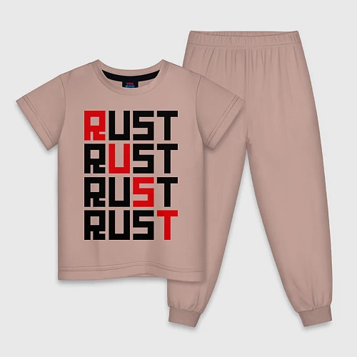 Детская пижама Rust / Пыльно-розовый – фото 1