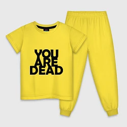 Пижама хлопковая детская DayZ: You are Dead, цвет: желтый