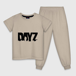 Пижама хлопковая детская DayZ, цвет: миндальный